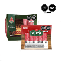 Chorizo Parrillero Precocido Pqte. x 500 gr./ Chorizo Precocido Pqte. x 5 und.